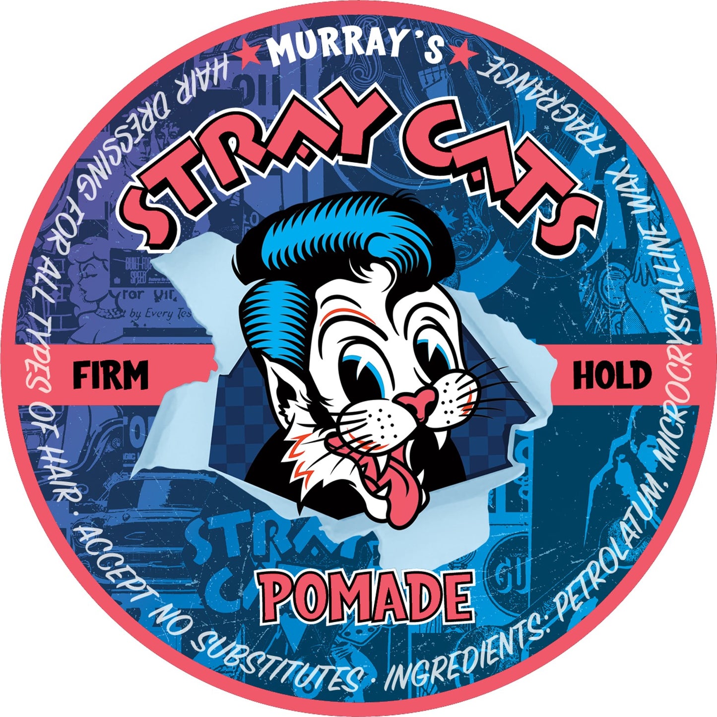 Stray Cats - Breakthru Cat Head Logo Pomade - Firm Hold