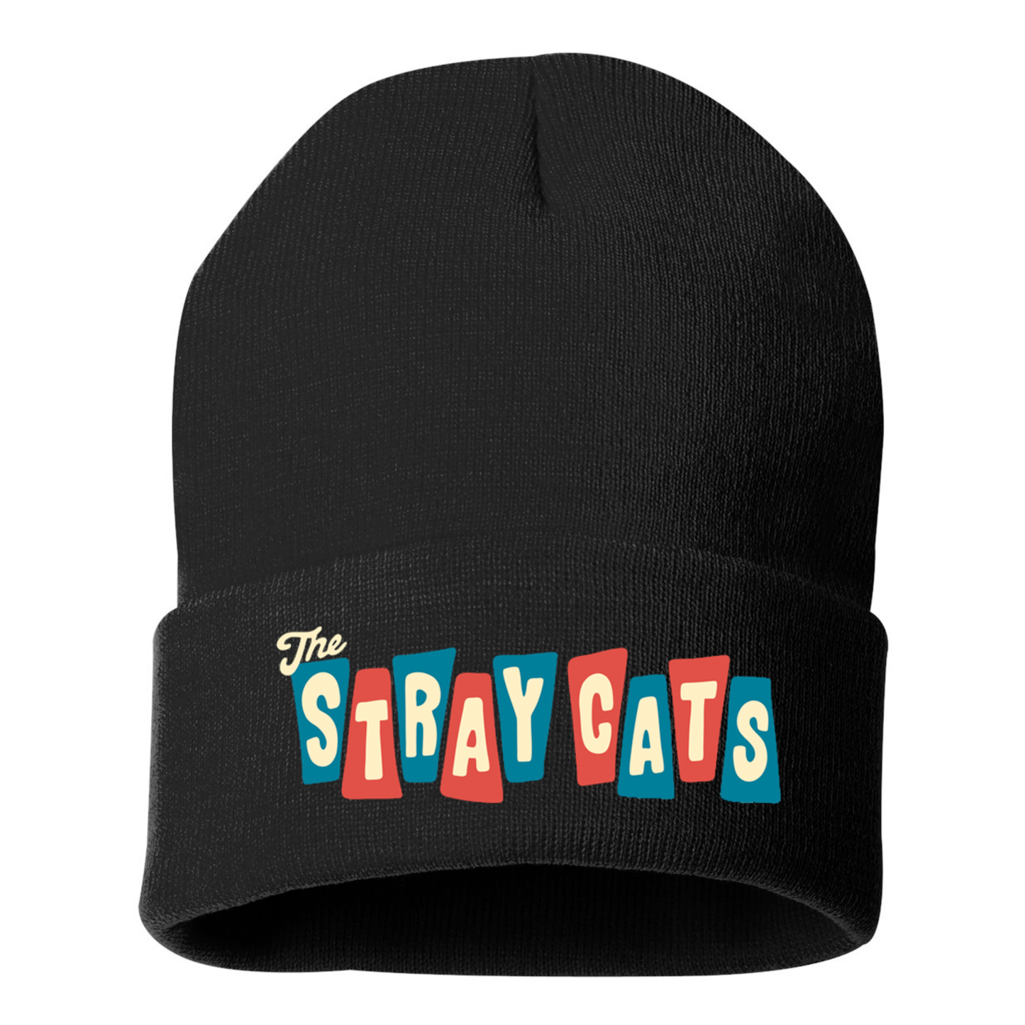 The Stray Cats Tile Logo Embroidered Knit Cap(Beanie)